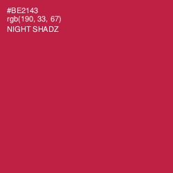 #BE2143 - Night Shadz Color Image